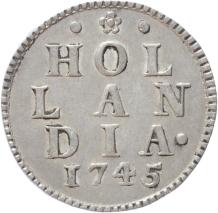 Holland Duit zilver 1745