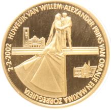 Penning goud onze Oranjes. Huwelijk Willem-Alexander en Maxima Zorreguieta