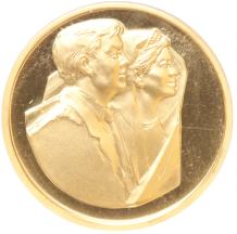 Penning goud onze Oranjes. Huwelijk Willem-Alexander en Maxima Zorreguieta