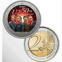 Ierland 2 euro U2 kleur in munthouder