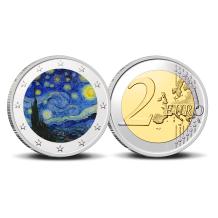 2 Euro coin color Van Gogh 2 The Starry Night