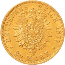 Germany Hamburg 20 mark 1877j