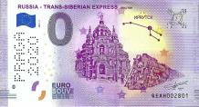 0 Euro biljet Rusland 2019 - Trans-Siberian Express Irkutsk PRAGA 2020