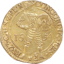 Zeeland Dubbele Nederlandse dukaat goud 1654