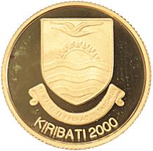 Kiribati 10 Dollars gold 2000 The flowers of god Nareau proof