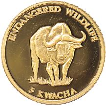 Malawi 5 Kwacha gold 2004 Moeflon proof