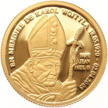 Congo-Kinshasa 20 Francs gold 2005 John Paul II proof