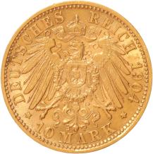 Germany Wurtenberg 10 marks 1904f