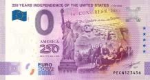0 Euro biljet Nederland 2026 - 250 Years Independence of the Unites States 1776-2026 classic