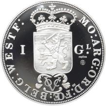 Replica 1 Gulden 1786 Nederlandse Maagd in Zilver Variant