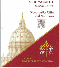 Vatican 2 euro 2025 Sede Vacante BU in blister pack