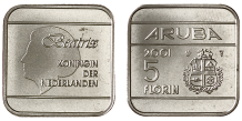 5 Florin vierkant 1995-2005 BU/FDC