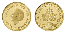 5 Gulden 1980 Beatrix Nederlandse Antillen Prooflike