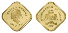 300 Gulden 1980 Juliana Nederlandse Antillen Proof b