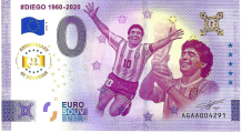 0 Euro biljet Argentinië 2025 - #Diego 1960 - 2020 ANNIVERSARY
