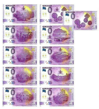 0 Euro bills - Amsterdam 750 The Collection - Complete set of all 11 anniversary edition