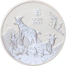 Australië Lunar 3 Geit 2027 1 ounce silver