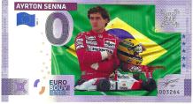 0 Euro biljet Brazilië 2025 - Ayrton Senna KLEUR 