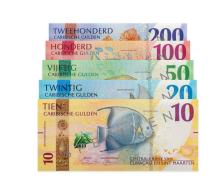Bankbiletten Caribische Guldens - Complete set van 5 biljetten