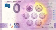 0 Euro bill Netherlands 2025 - Caribbean Guider 1, 5, 10,25 & 50 Cent + 1 & 5 Gulden