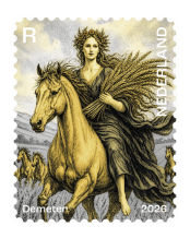 Crypto postzegel Nederland 2026 Demeter 
