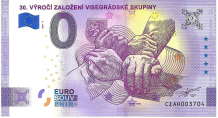0 Euro biljet Tsjechië 2021 - 30. Výročí Založení Visegráské Skupiny