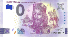 0 Euro biljet Tsjechië 2025 - Kníže Václav - 100. Výročí Začatku Vlády