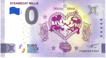 0 Euro biljet Malta 2025 - Steamboat Willie