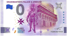 0 Euro biljet Malta 2025 - Grandmaster's Palace & Armoury