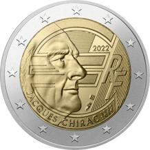 Frankrijk 2 euro 2022 Jaques Chirac UNC