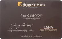 1 gram goudbaar Heimerle+Meule