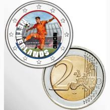 2 Euromunt lasergekleurd WK-Voetbal 2026 Nederland