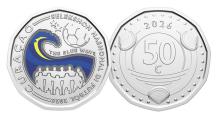 Curaçao 50 Cent nikkel 2026 'The Blue Wave'  Rol van 50 ex. in sleeve verpakking
