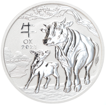 Australia Lunar 3 Os 2021 1 ounce silver