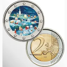 2 Euro munten kleur Merry Christmas  #3
