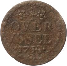 Overijssel Duit 1754
