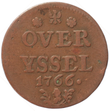 Overijssel Duit 1766