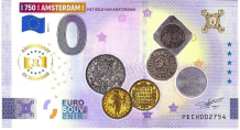 0 Euro biljet Nederland 2025 - Amsterdam V Het geld van Amsterdam ANNIVERSARY KLEUR - FOUTDRUK