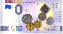 0 Euro biljet Nederland 2025 - Amsterdam V Het geld van Amsterdam KLEUR - FOUTDRUK