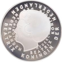 Replica 1 Gulden 2001 Beatrix in Zilver