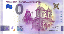 0 Euro biljet Roemenië 2026 - Alexandria - Catedrala Episcopalä GOLD LABEL