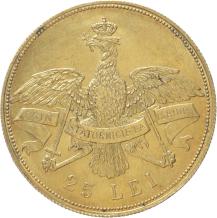 Romania 25 Lei gold 1906