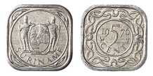5 Cent wapen aluminium Suriname FDC