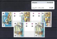 Themazegels Schepen Bermuda nr. bp. 397+399+400