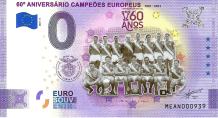 0 Euro biljet Portugal 2021 - 60 Anniversario Campeoes Benfica KLEUR