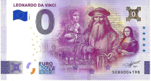 0 Euro biljet Italië 2026 - Leonardo da Vinci GOLD LABEL