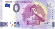 0 Euro biljet Italië 2025 - Firenze - David Di Michelangelo