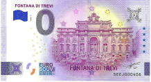 0 Euro biljet Italië 2026 - Fontana di Trevi
