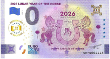 0 Euro biljet Italië 2025 - 2026 Lunar Year Of The Horse ANNIVERSARY