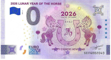 0 Euro biljet Italië 2025 - 2026 Lunar Year Of The Horse